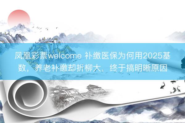 凤凰彩票welcome 补缴医保为何用2025基数，养老补缴却折柳大，终于搞明晰原因
