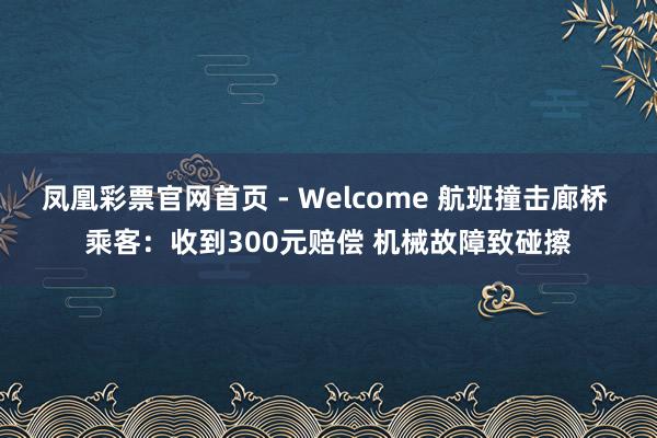 凤凰彩票官网首页 - Welcome 航班撞击廊桥 乘客：收到300元赔偿 机械故障致碰擦