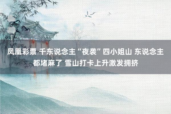凤凰彩票 千东说念主“夜袭”四小姐山 东说念主都堵麻了 雪山打卡上升激发拥挤