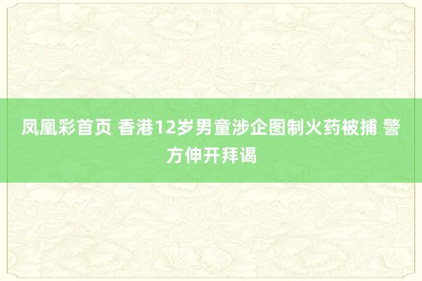 凤凰彩首页 香港12岁男童涉企图制火药被捕 警方伸开拜谒
