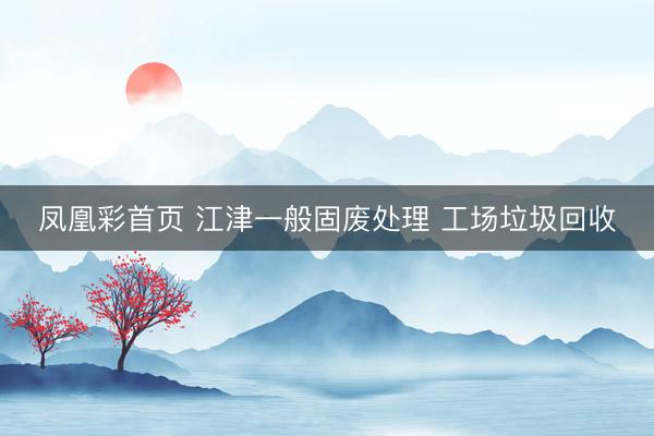 凤凰彩首页 江津一般固废处理 工场垃圾回收