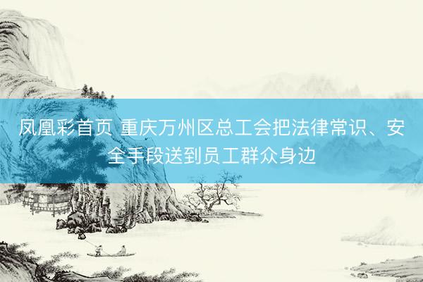 凤凰彩首页 重庆万州区总工会把法律常识、安全手段送到员工群众身边