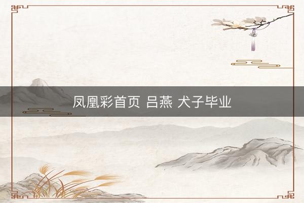 凤凰彩首页 吕燕 犬子毕业